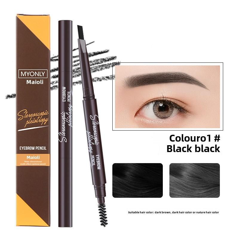 Maioli Dual-Head Rotating Eyebrow Pencil: Waterproof, Sweat-Proof, Long-Lasting, Non-Smudge.