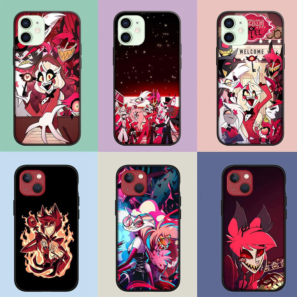 Angel Dust H-Hazbin Hotel Charile Casing for Apple iPhone 15 14 13 12 11 Pro XS Max XR 6 6S Plus + SE 14+ 6+ Phone Cover Case