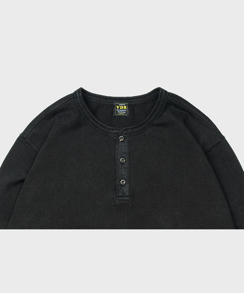VDR Aging Denim Henlyneck Long Sleeve [Vintage Black]