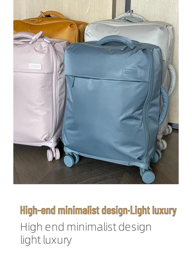 AIRWAY Ultralight Waterproof 20" Oxford Cloth Carry-on Suitcase with Front Opening