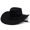 Western Cowboy Hat Big Eaves Suede Outdoor Vintage Top Hat British Jazz Hot Sale