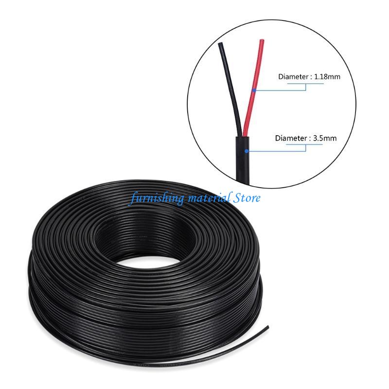 

Y5GD 2Pin Sheathed 18/20/22AWG for DC Power Cord Red Black Extension Wire LED Power C