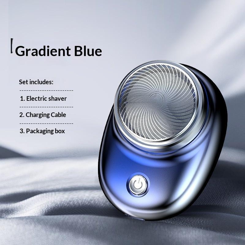 New shaver mini shaver electric rechargeable men's portable LCD razor double head two head beard knife