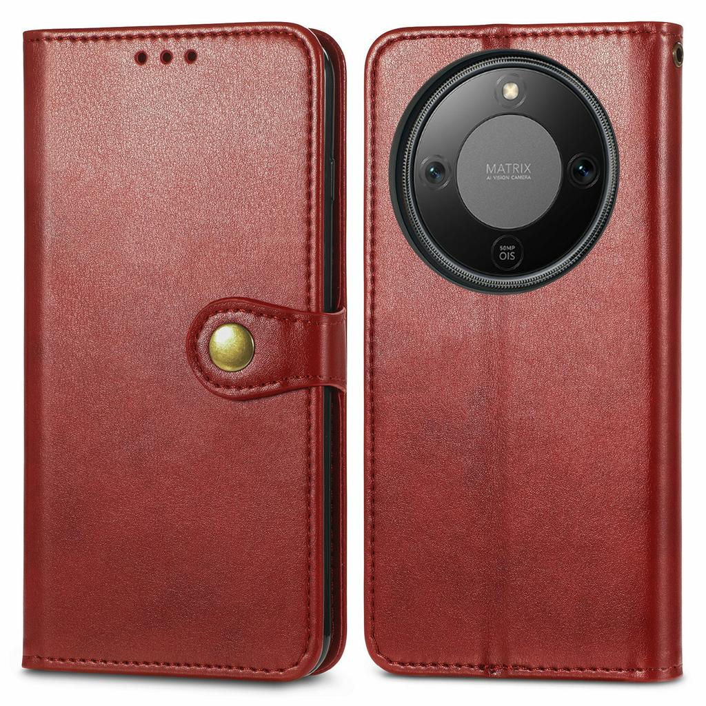 For Honor X70 Pro 5G Case Wallet Stand Leather Phone Cover with Wrist Strap