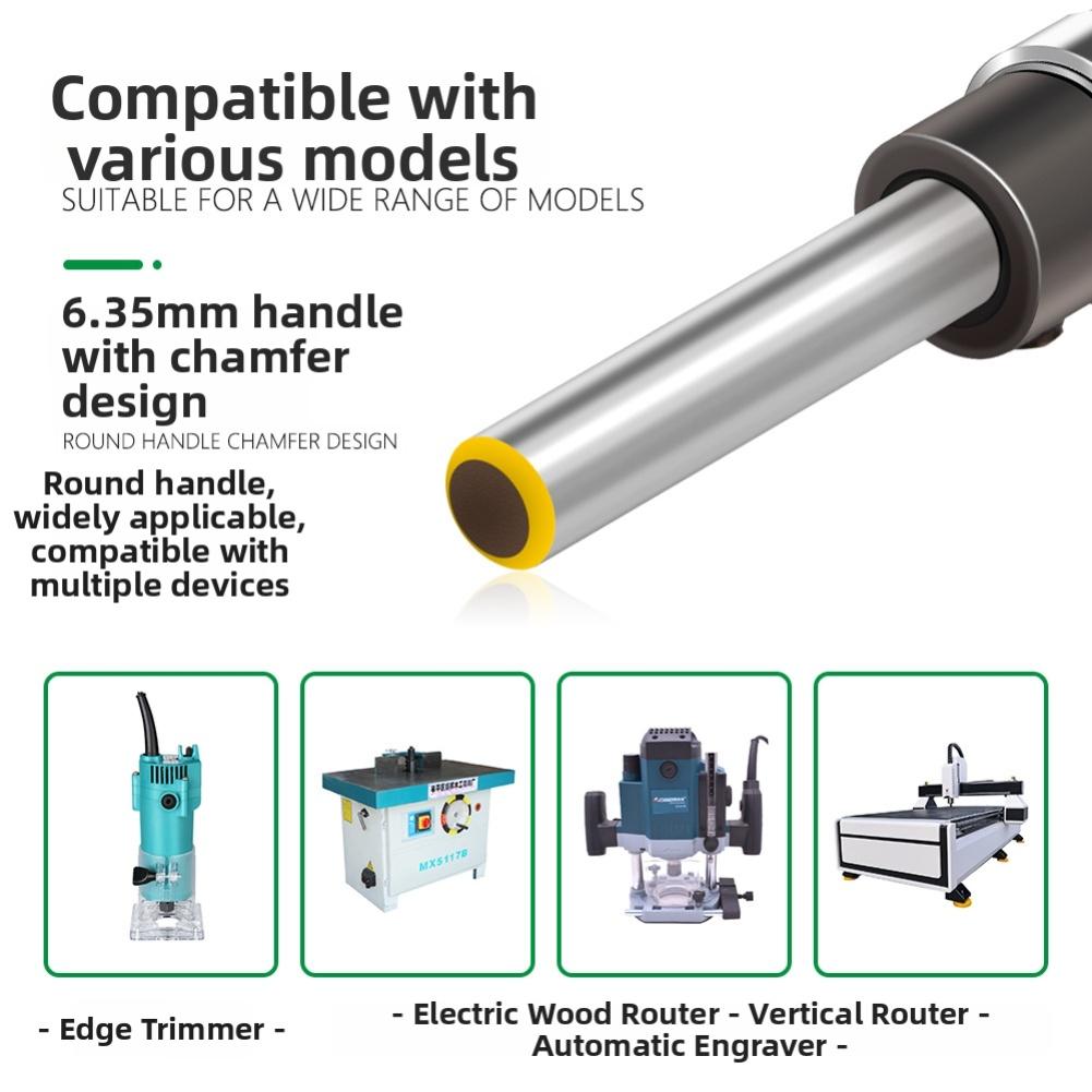 For Floor Splicing 3-flute Router Bit Contour Cutting Tool For Wood Carbide Cutting Tip Stable Contour Guidance