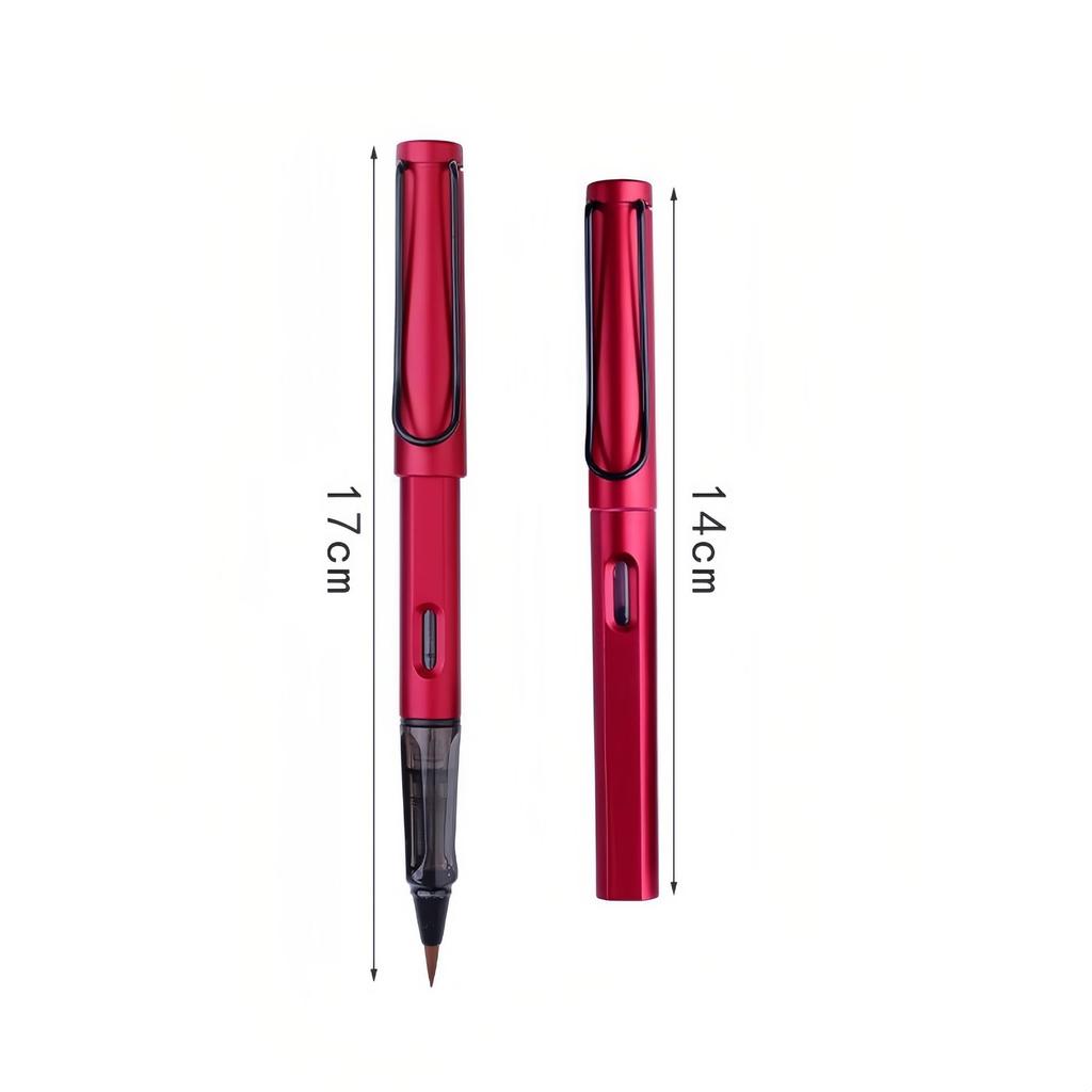 Isshinsai Fountain Brush Ink Screw Flash Red Brush Fine Calligraphy Sutra for Calligraphy Practice Pen, Refillable, Type, Pen, Brush, Brush, Brush,