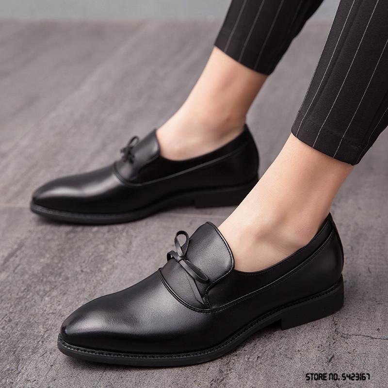 

Newestarrival британские модные оксфорды с галстуком-бабочкой в ​​британском стиле, формальные туфли без шнуровки для мужчин, свадебный выпускной вечер, Zapatos Hombre Vestir 40