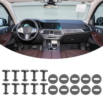 Lot de 10 clips de fixation pour tapis de sol BMW séries E36, E46, E38 et E39, avec rondelles