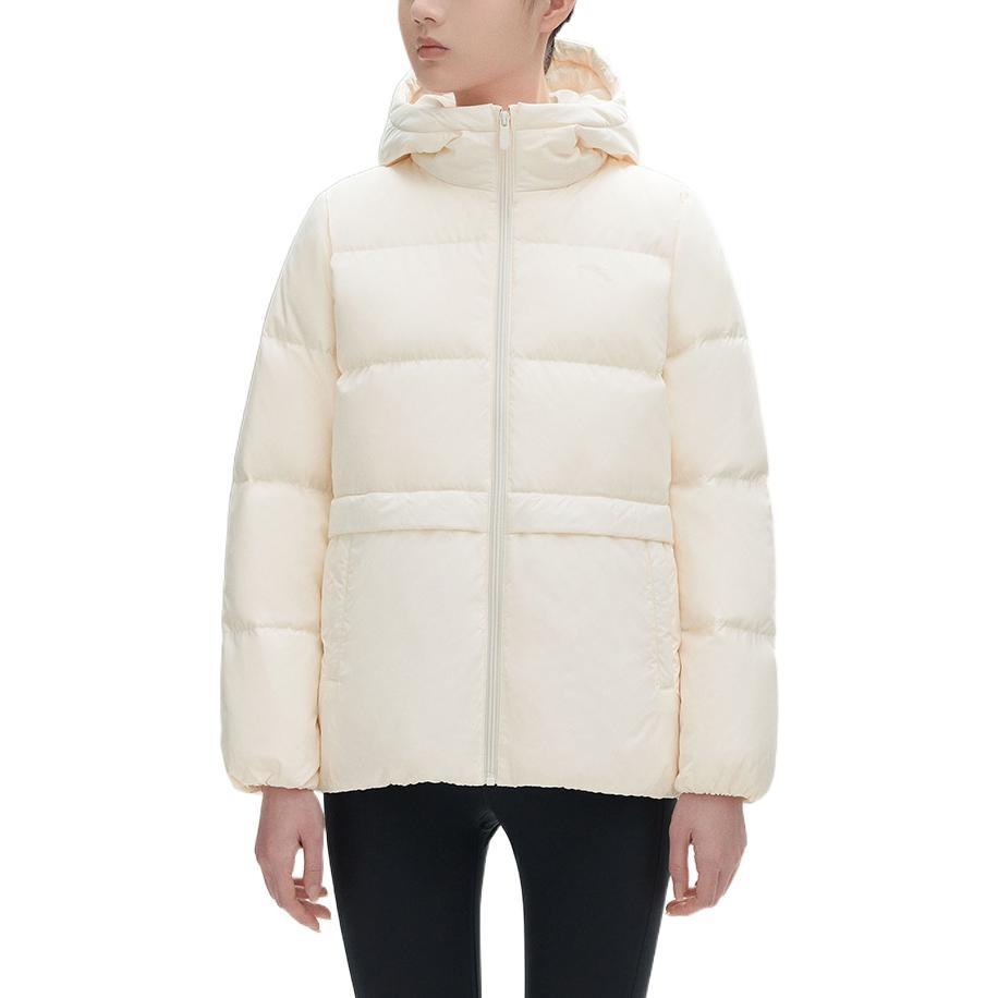 ANTA Down Jackets Women's White Hooded Down Jacket 962247903-2