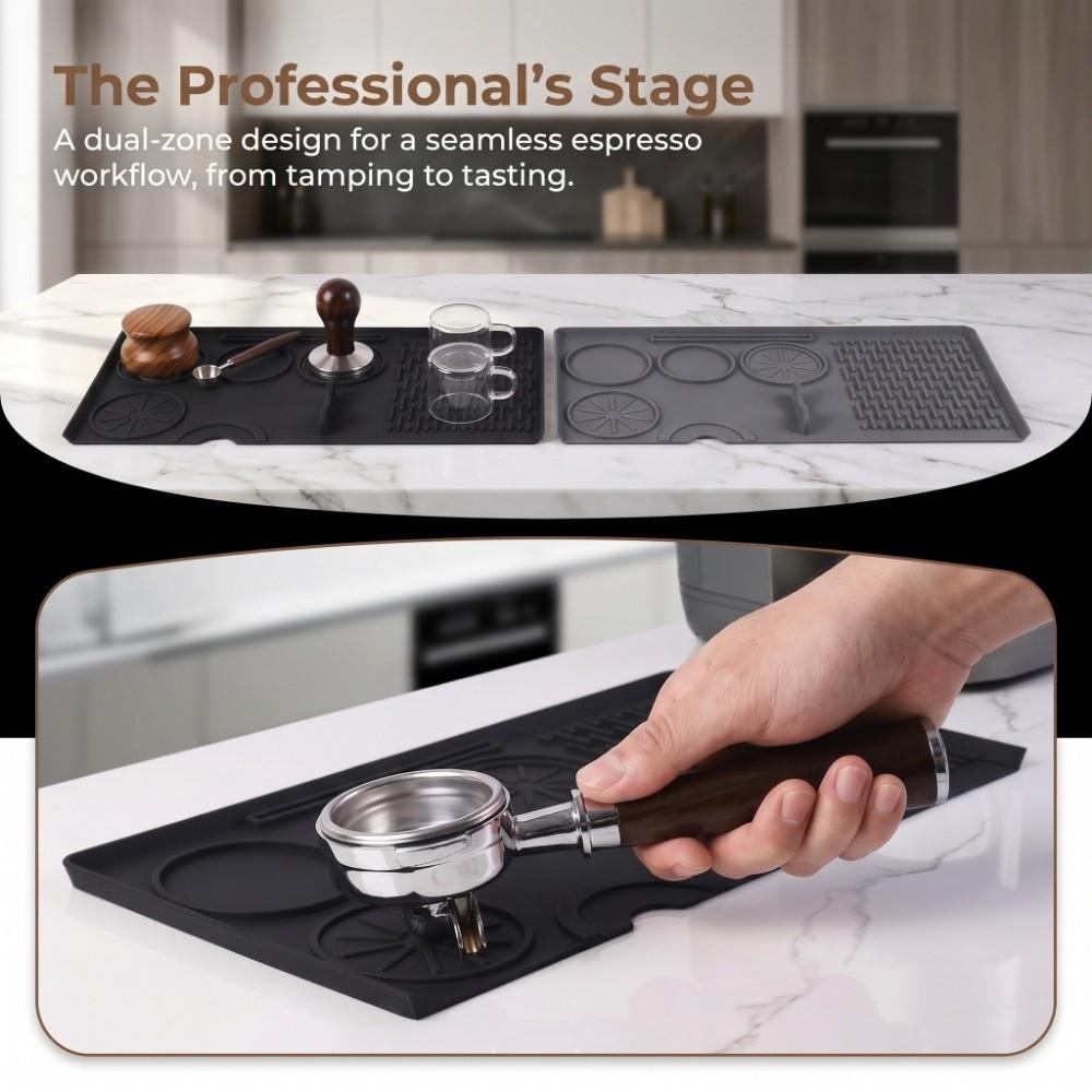 Silicone Coffee Tamper Mat Waterproof Non Slip Espresso Tamping Mat Multi-Functional Heat Resistant Tamping Cushion Home Use