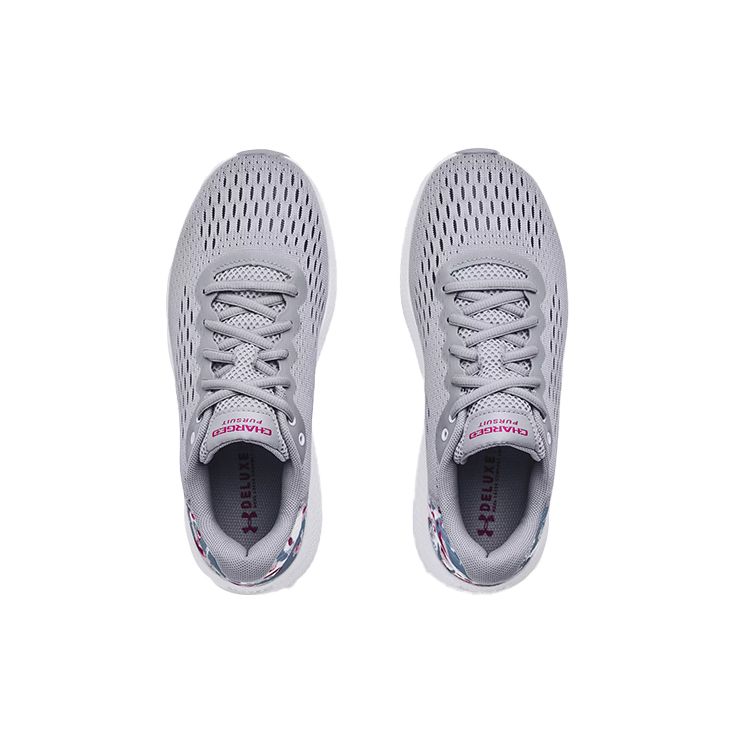 Under Armour Pursuit Fabric Synthetic Leather Low Top Durable Running Shoes Women sneaker Modern-Gray 3024443-100