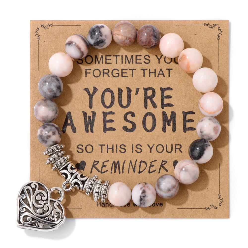 JYL TS Bracelet Couple Gold Spacer Bead Romantic Fosters Love And Luxury Pink Zebra+Card темный голденрод