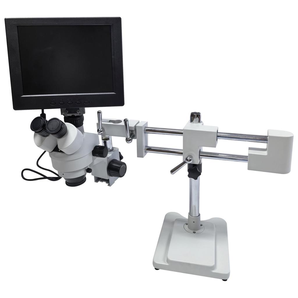 7X-45X Continuous Zoom Trinocular Stereo Microscope for Jewelry Appraisal and Mobile Phone Repair