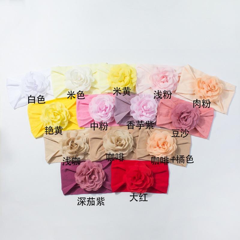 

Новая милая повязка на голову с липким цветком для новорожденного, удобные и мягкие аксессуары для волос для мальчиков и девочек, повязка на голову для младенца с родничком