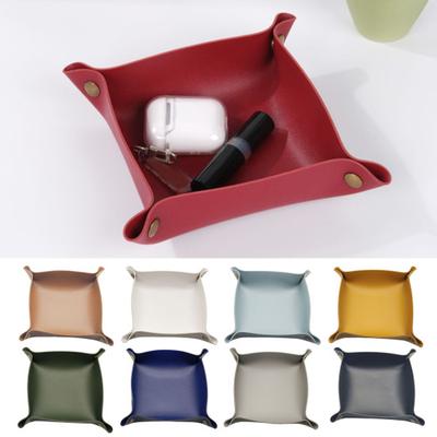 Multifunctional Storage Tray Foldable Design Solid Color Coaster Coffee Cups Mat Decorative Jewelry