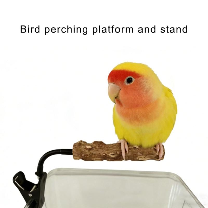 Adjustable Bird Training Perch With Easy Mounting Clip On Design for Cage Table Bird Standing Perch Cage Accessories