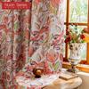 1PC Nuan Series European Countryside Style Red Tulip Printed Curtains Fully Blackout Curtains for Bedroom Living Room Balcony Window for Home Decor
