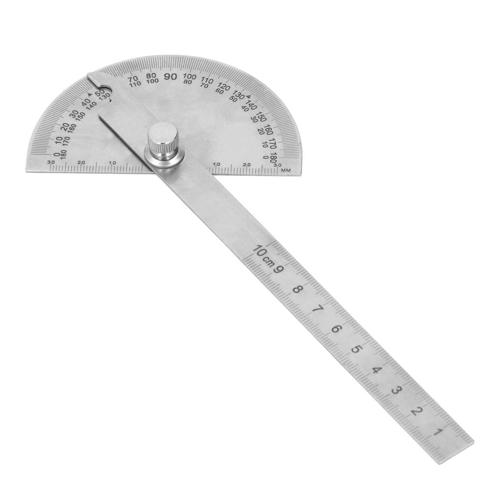 Adjustable Angle Protractor Stainless Steel 180 Degrees High Accuracy Angle Measure Tool for Woodwor