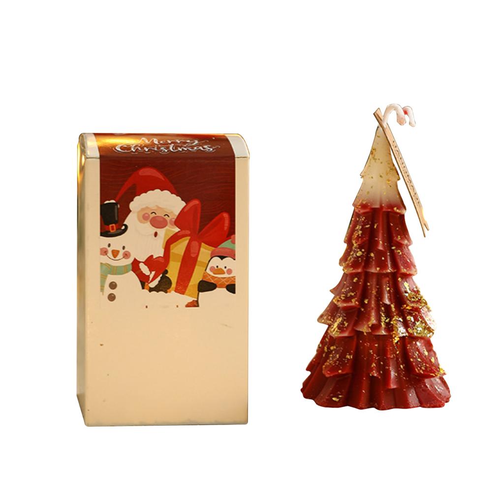 Christmas Tree Soy Wax Scented Candle Gold Foil Creative Gift Christmas Decoration Christmas Gifts