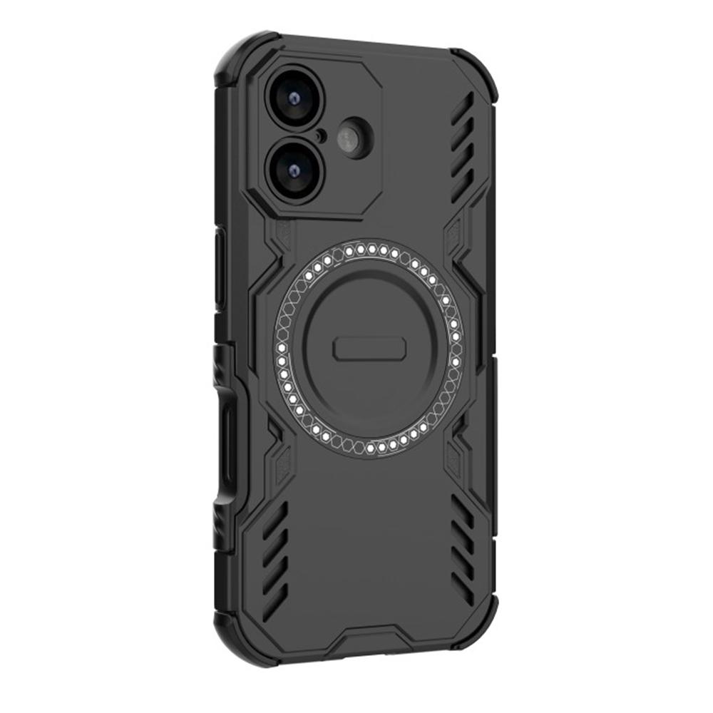 WANLONFENG DJ Series For iPhone 17 Magnetic Case PC TPU Phone Cover with 2Pcs Tempered Glass Film