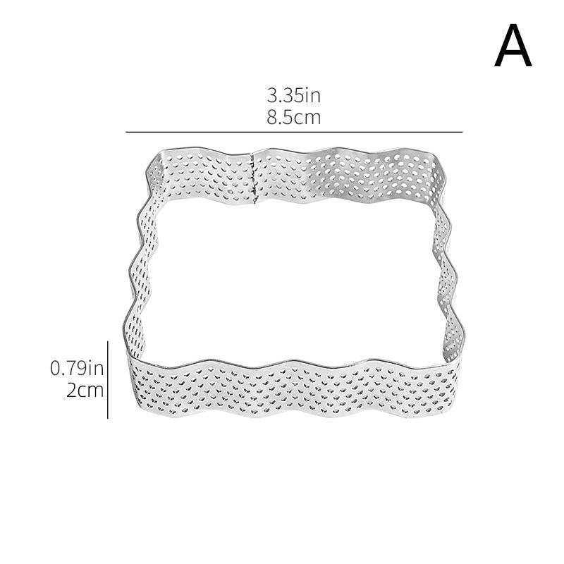 

Stainless Steel Square Tartlet Molds Bakeware Mousse Circle Mould Tart Ring Cake Mold Baking French Dessert Fruit Pie Tarte Tool