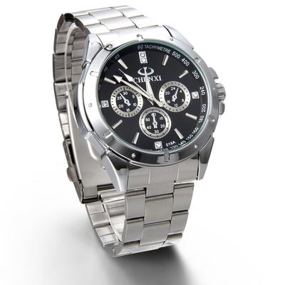 JewelryWe Casual Business Watch with Stainless Steel Analog Quartz Alloy Perfect for Day Gifts Men's Band, Movement, Movement, Valentine's