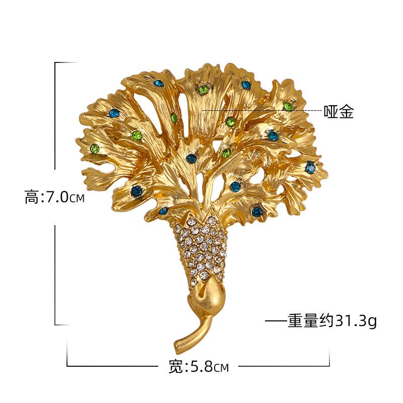 Medieval Flower Brooch Versatile Diamond Retro Bouquet Brooch With Accessories