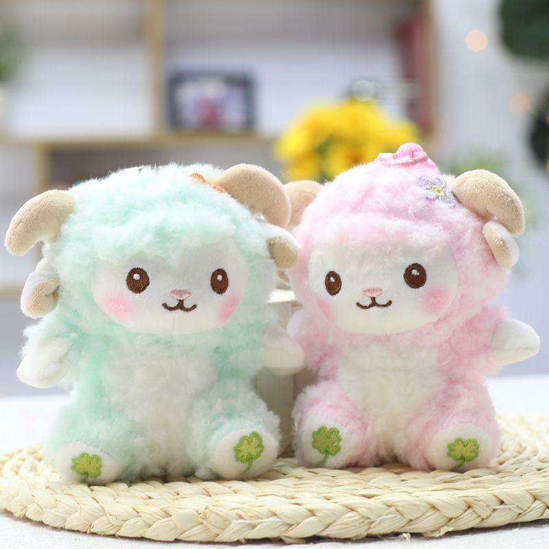 Soft Fluffy Lamb Plush Keychain With Necklace Multi Color Options Perfect For Backpack Decoration Birthday Gifts For Kids Girls