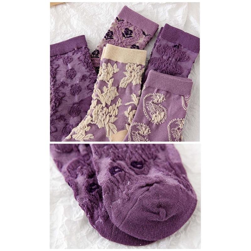 Womens Cotton Socks, 1 Pair Womens Fun Novelty Crew Colorful Patterns Soft Breathable Fashion Casual Socks