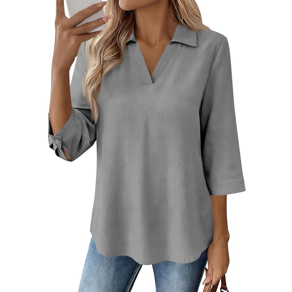 Damesshirts met 3/4 mouwen, grafische T-shirts, casual basic tops, truien