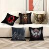 Horror Skull Gothic Cushion Cover Inches Farmhouse Decor Home Throw Pillow Covers for Couch Decorations