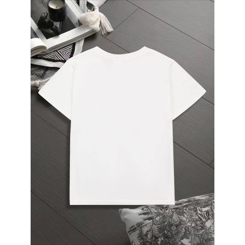 Boys Crew Neck Short Sleeve T-Shirt with Casual Black Cat Print