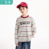 Boys' Striped Letter Print Long Sleeve T-Shirt