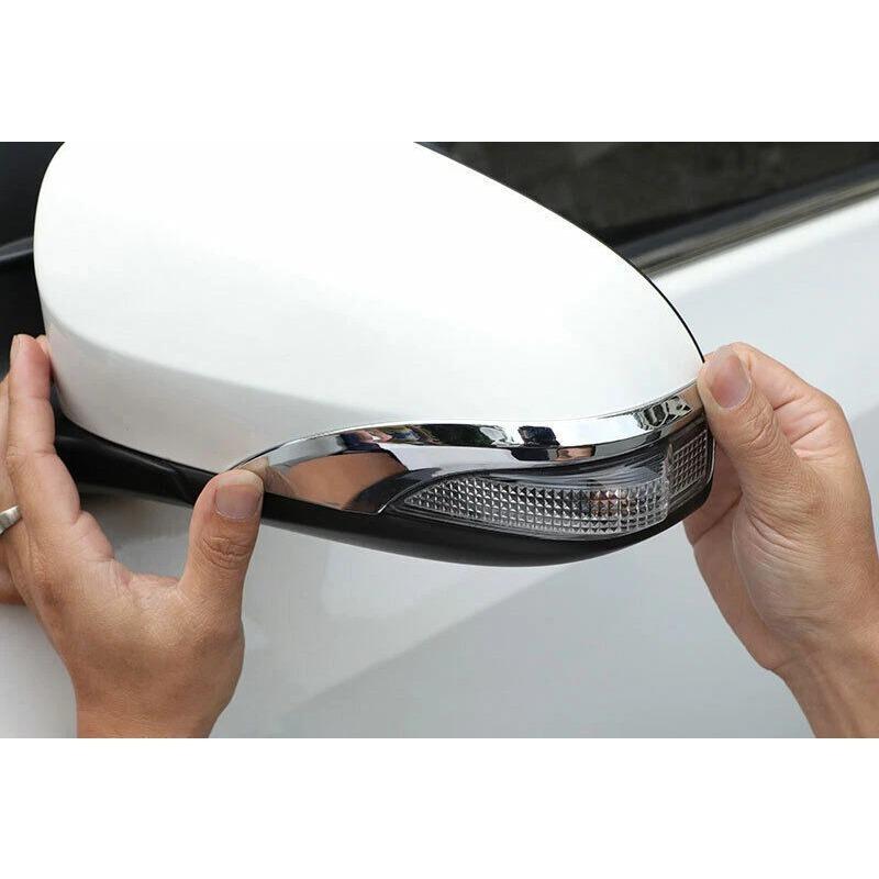 For Toyota Corolla 2014-2018 Car Sticker Rearview Side Mirror Cover Exterior Trim Silver Chrome Accessories Vehicle Decoration