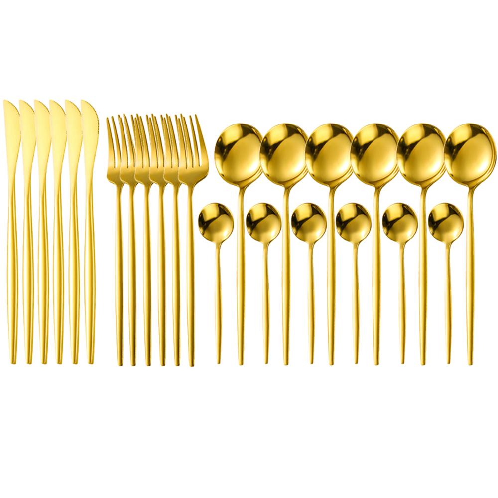 

Набор столовых приборов из 24 предметов из нержавеющей стали, набор столовых приборов, зеркал, столовое серебро, нож, вилка, ложка, столовые приборы, набор столовых приборов для кухни