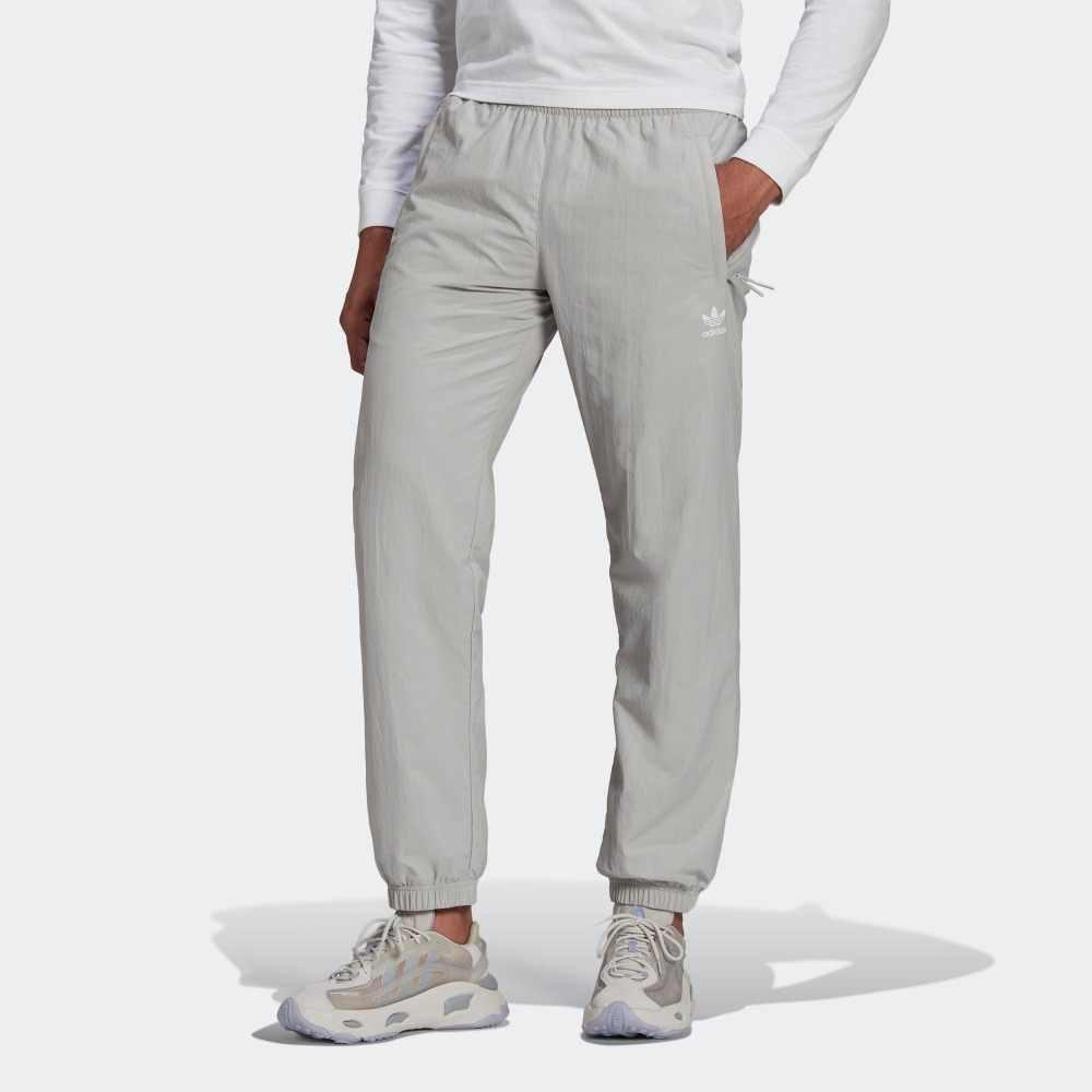 Adidas Knitted Sweatpants Men's Light Gray Moderate Cuffed Pants HC7113