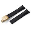 Premium Grade Curved End CTS FKM Rubber Watch Band 20mm 22mm Quick Release Butterfly Buckle Waterproof Soft Flexible Diver Style