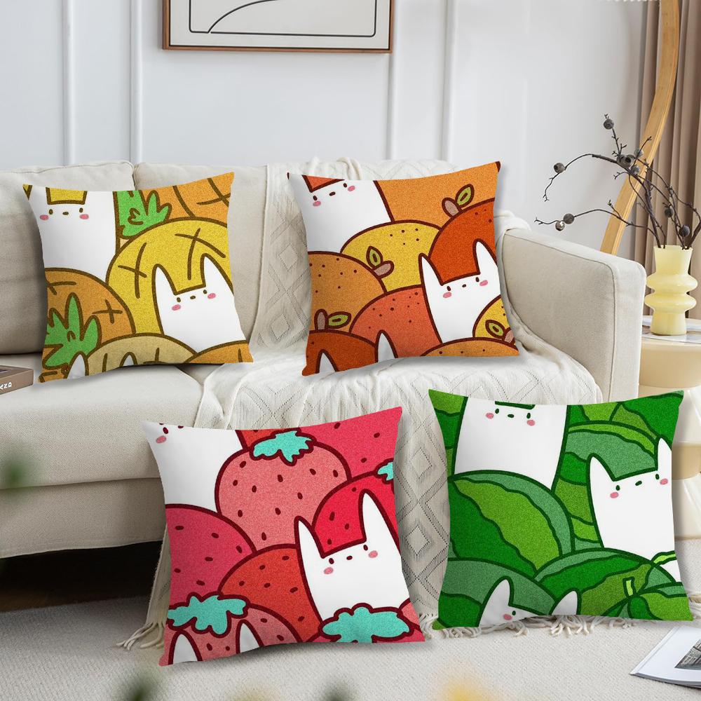 Cartoon Cute Fruit cushion cover For Pillow Printing Sofa Decoration Home Car Room Coffee Shop Office Nordic Simplicity