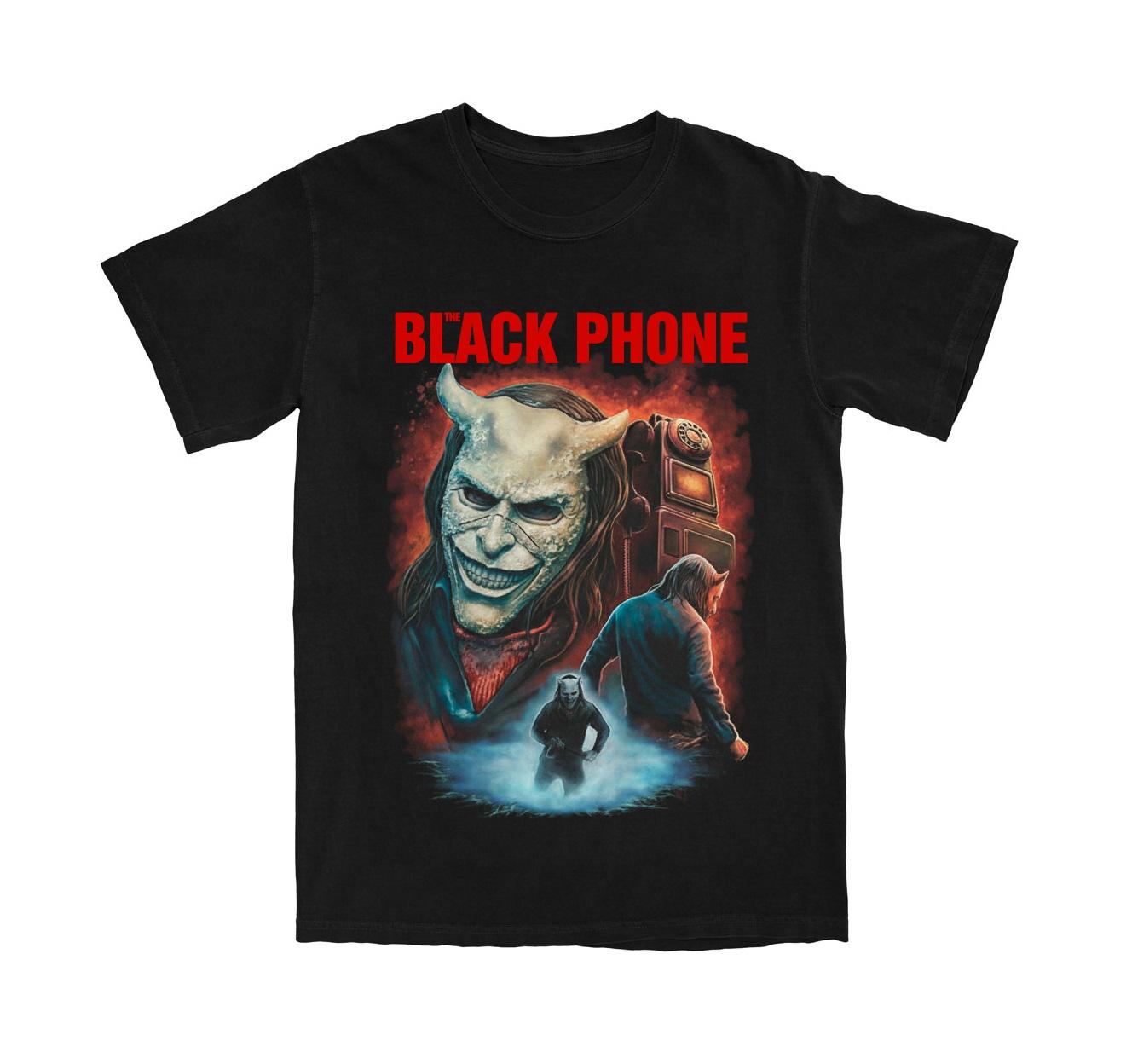 Black Phone Warning T-shirt: Grabbler T-shirt: Horror Movie T-shirt: Retro Horror Halloween T-shirt: Horror Movie Fan T-shirt XXXL