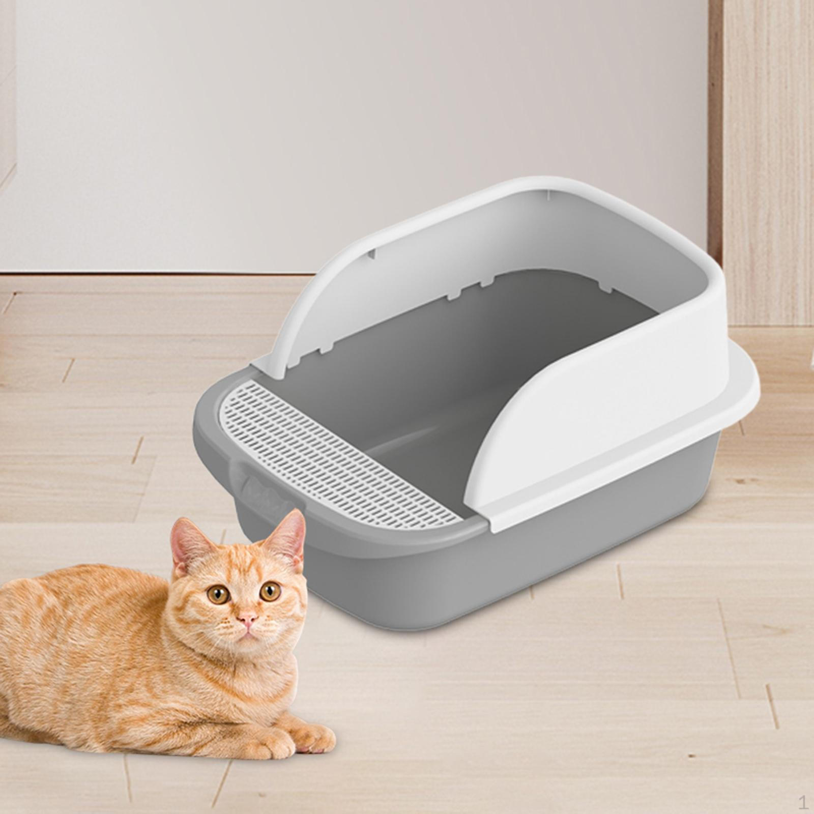 

Высокое судно для кошек Easy Clean 18 x 12 7 с товарами для животных, подходит для средних и крупных кошек. серый