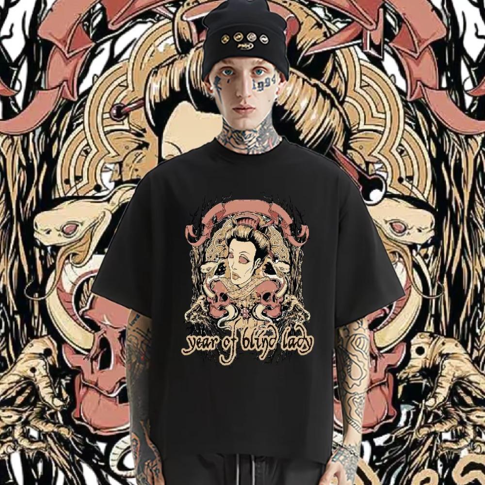 Loose Oversize Casual Aesthetic Sleeved Top Round Collar Unisex Clothes 2024 Summer Hot Sale XXL Slight Stretch Tshirt