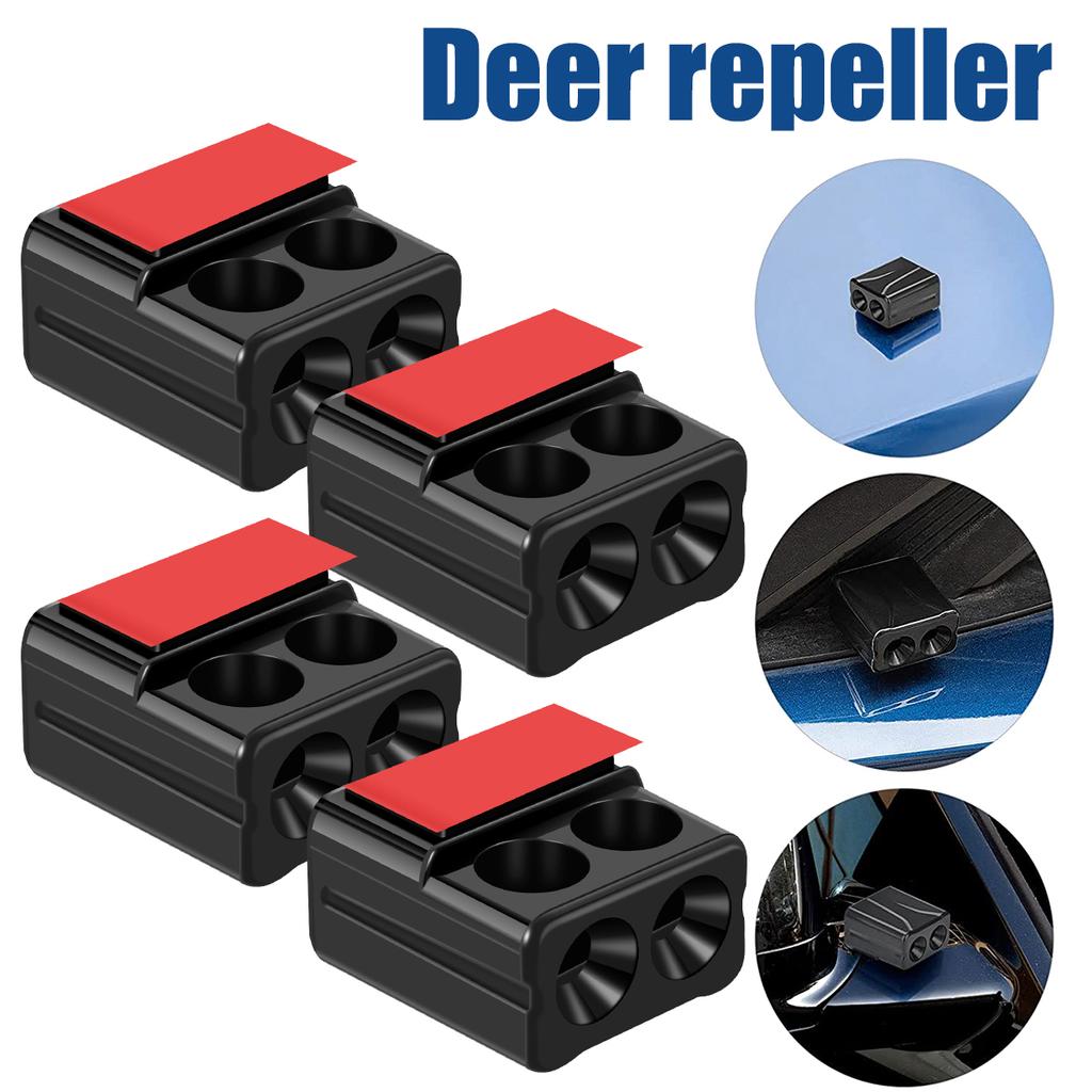 4/6Pcs Car Deer Whistle Self Adhesive Vehicle Deer Horn Warning Dual Construction Car Ultrasonic and Wind Deer Repellent Devices