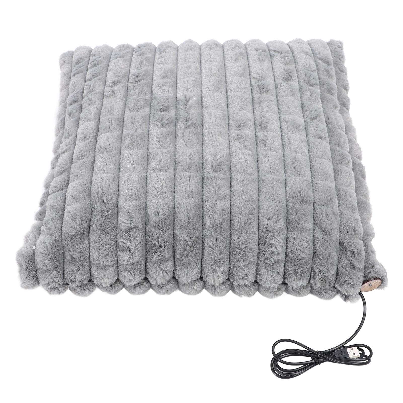 

USB Heating Plush Pillow Electric USB Heating Pad Chair Sofa Pillow 5V Heated Back Waist Support Pillow for Home Office