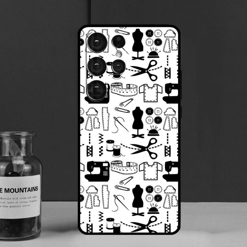 

Sewing Scissors Funda Case For Samsung Galaxy S25 Ultra S9 S10 S20 FE S21 S22 S23 Plus S24 Ultra Phone Cover Galaxy S22Ultra