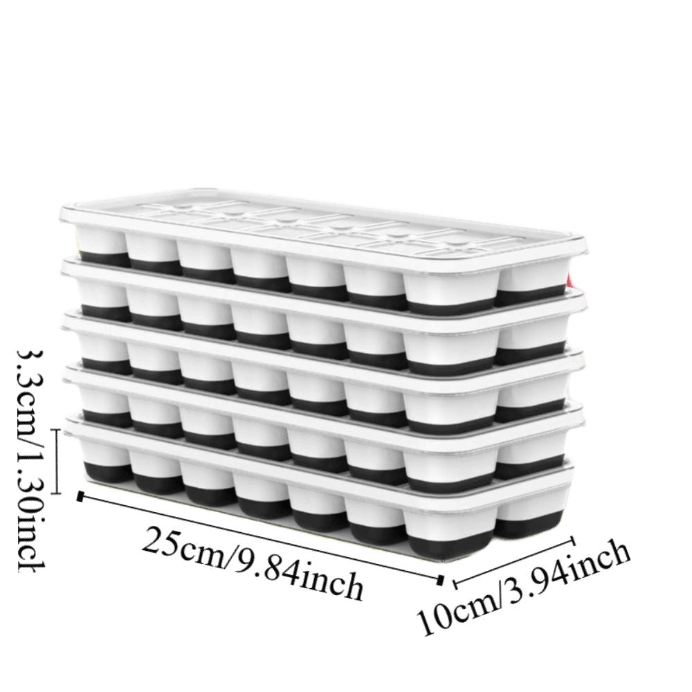 5PCS with Lid Ice Cube Tray Reusable Ice Maker Molds Durable Ice Cube Mold  Coffee