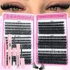 Mixed Pack 3040506080100D Large Capacity Eyelash Book - Dense Curl 8-16mm