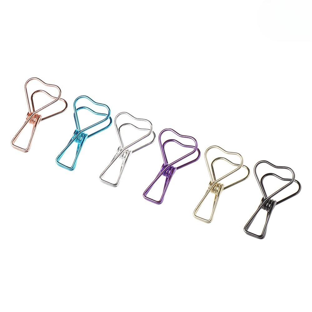 2Sets Hollowed Out Design Metal Binder Clip Long Tail Clips Office Hand Book Folder Paper Organizer Stationery Fish Clip