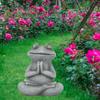 Meditating Frog Statue Figure Home Decor,Zen Animal Sculpture Yoga Figurine for Living Room Cabinet