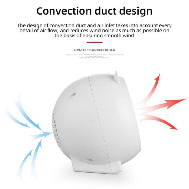Xiaomi Portable PTC Ceramic Space Heater with Thermostat - 220V Mini Electric Heater for Indoor Office, Desktop, and Home Use - Energy