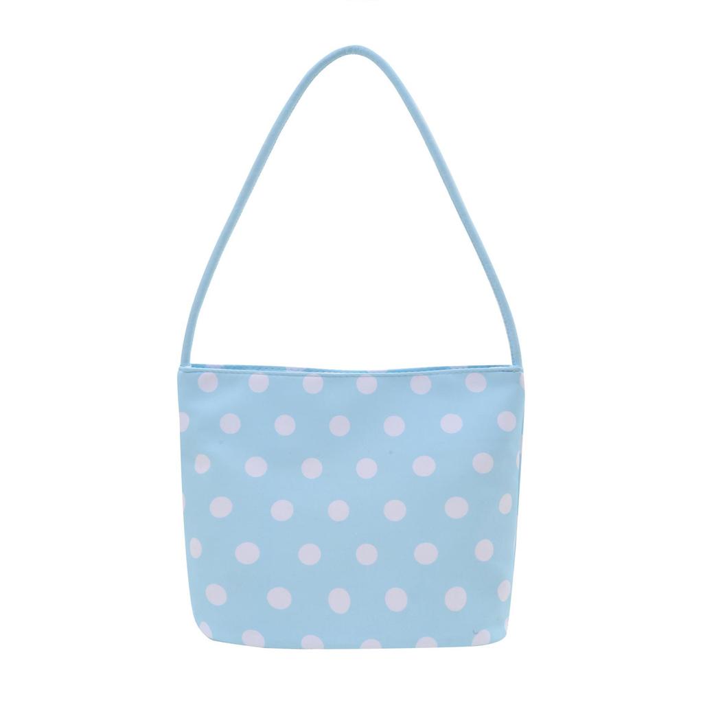 2026 Spring Women's Polka Dot Nylon Shoulder Handbag - Fashionable, Cute, Versatile
